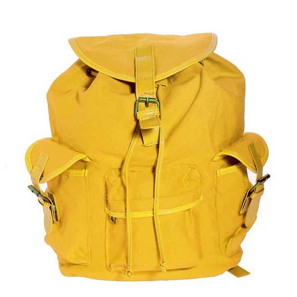 Vintage Women Casual Canvas Backpack Bookbag Bag Shoulder Bag Yellow